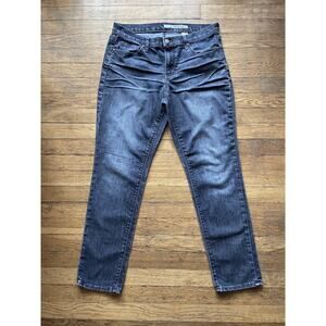 DKNY Jeans Distressed Mid-Rise Denim Jeans sz 8